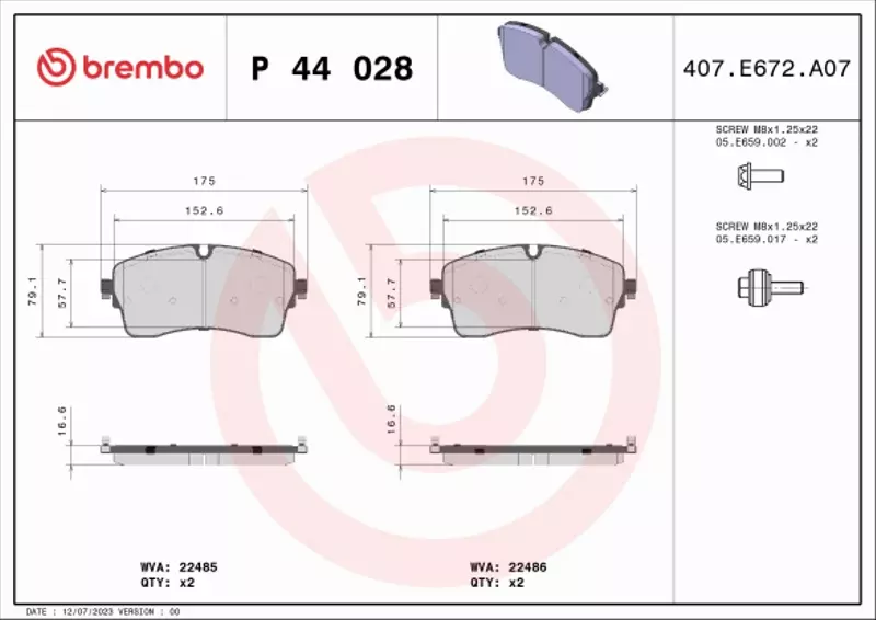 BREMBO TARCZE+KLOCKI P LR DISCOVERY V 325MM 