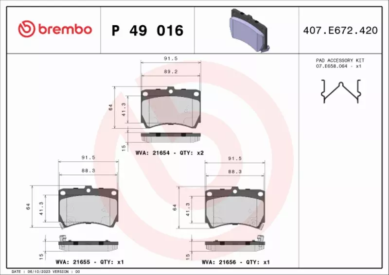 BREMBO KLOCKI HAM MAZDA 121 II 323IV 323F BG BA BJ 