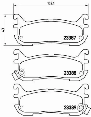 BREMBO TARCZE+KLOCKI TYŁ MAZDA MX-5 NA NB 250MM 