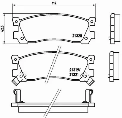 BREMBO KLOCKI HAMULCOWE TYŁ P 49 025 