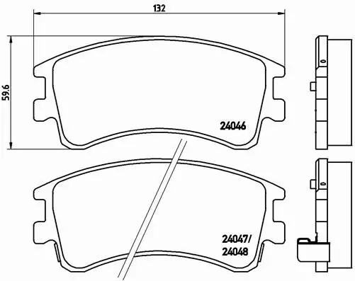 KLOCKI HAMULCOWE BREMBO MAZDA 6 02-  PRZÓD PRZEDNI 