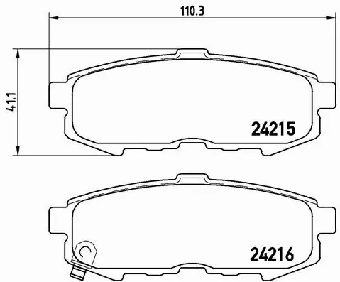 BREMBO KLOCKI HAMULCOWE TYŁ P 49 042 