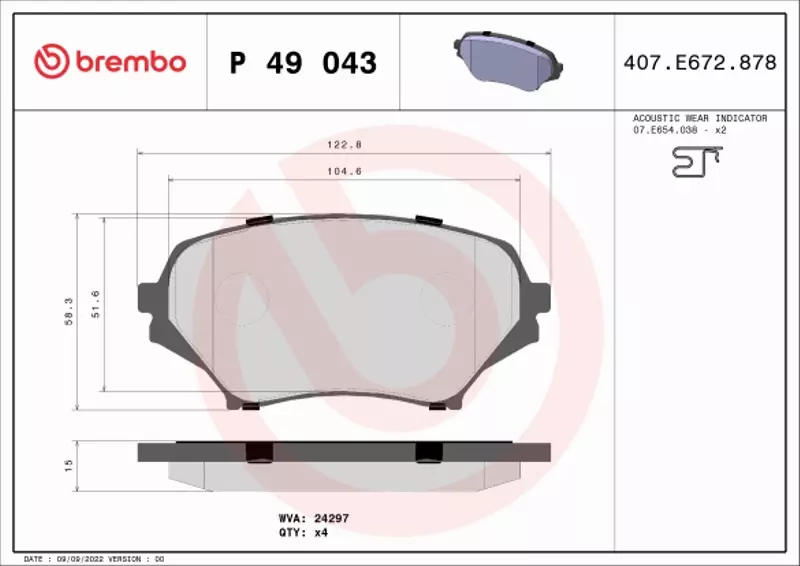 BREMBO TARCZE+KLOCKI PRZÓD MAZDA MX-5 NC 290MM 