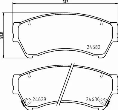 BREMBO Zestaw klocków hamulcowych, hamulce tarczowe P 49 060 