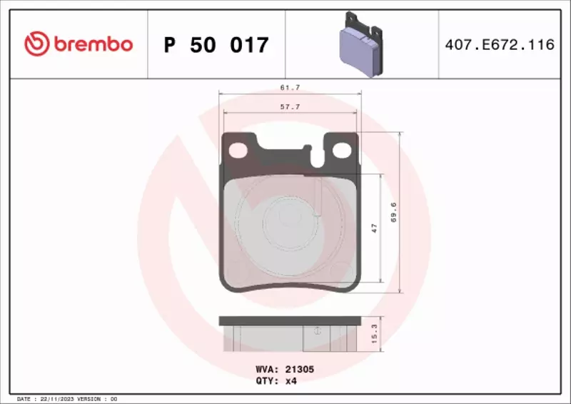 BREMBO TARCZE+KLOCKI TYŁ MERCEDES SL R129 300MM 