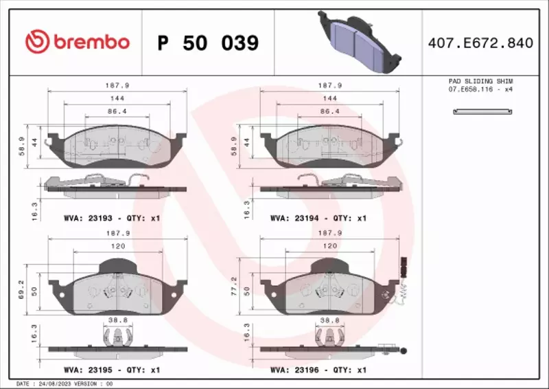 BREMBO TARCZE+KLOCKI PRZÓD MERCEDES M W163 303MM 