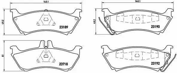 BREMBO KLOCKI HAM MERCEDES-BENZ M-KLASSE W163 ML T 