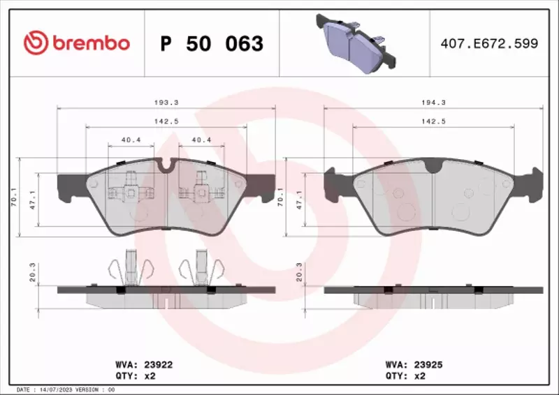  BREMBO TARCZE+KLOCKI PRZÓD MERCEDES GL X164 350MM 