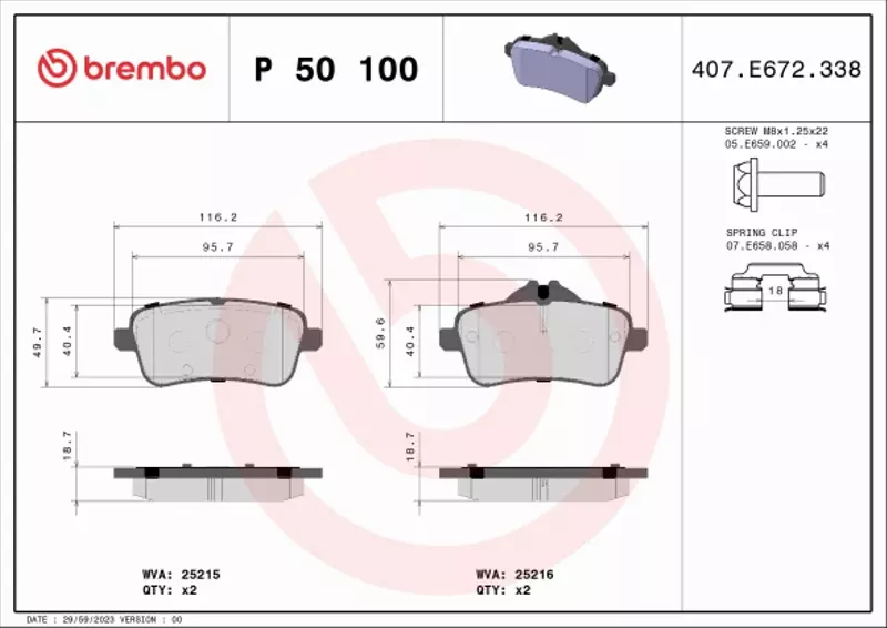 BREMBO TARCZE+KLOCKI TYŁ MERCEDES GLE W166 325MM 