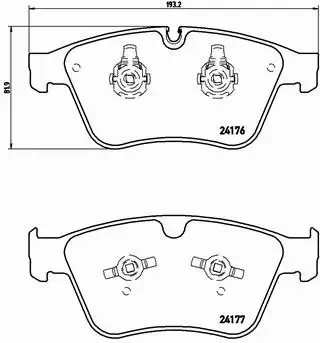 BREMBO Zestaw klocków hamulcowych, hamulce tarczowe P 50 105 