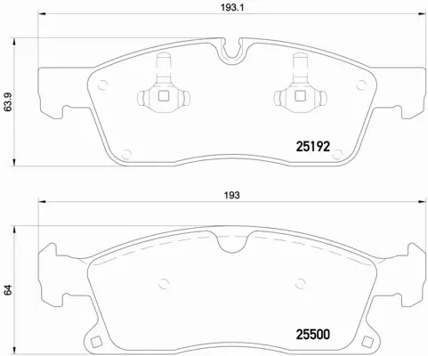 BREMBO TARCZE+KLOCKI P MERCEDES GLE W166 330MM 