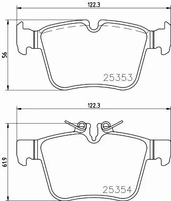 BREMBO KLOCKI HAMULCOWE TYŁ P 50 122 