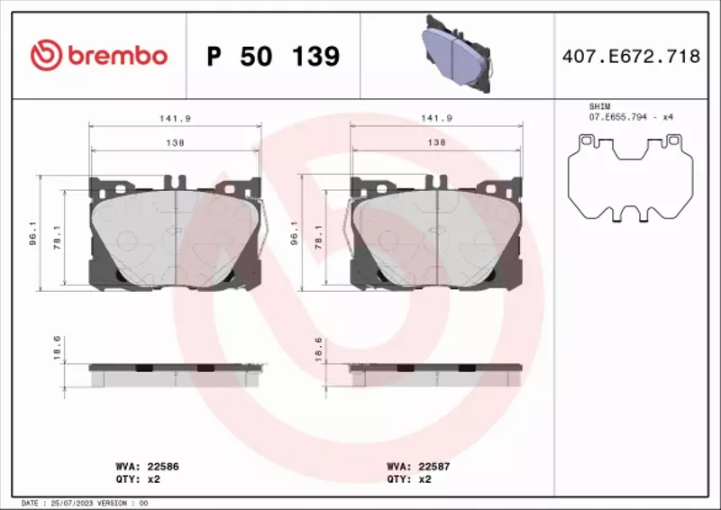 BREMBO TARCZE+KLOCKI P MERCEDES CLS C257 360MM 