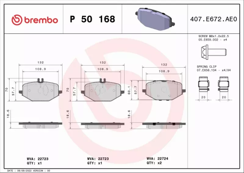 BREMBO TARCZE+KLOCKI TYŁ MERCEDES GLE C167 V167 370MM 