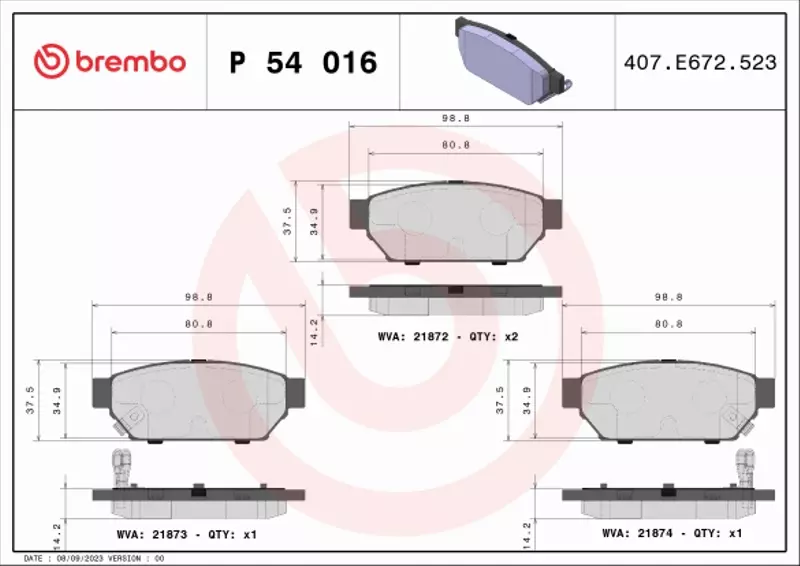 BREMBO KLOCKI HAM CARISMA COLT IV LANCER MIRAGE TY 