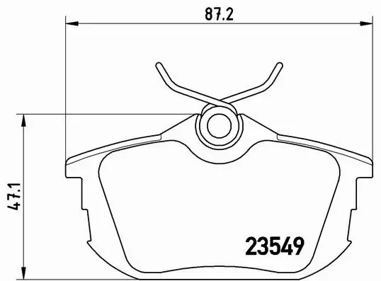 BREMBO TARCZE+KLOCKI TYŁ SMART FORFOUR 454 250MM 