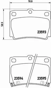 BREMBO KLOCKI HAMULCOWE TYŁ P 54 026 