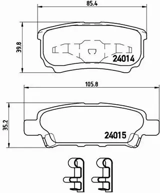 BREMBO TARCZE+KLOCKI TYŁ LANCER VIII 262MM 