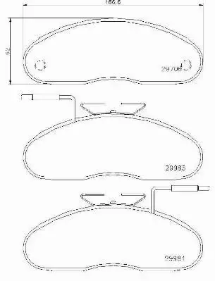 BREMBO KLOCKI HAMULCOWE PRZÓD P 56 019 