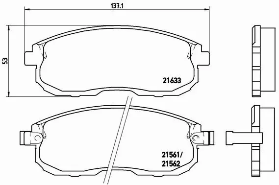 BREMBO KLOCKI HAMULCOWE PRZÓD P 56 021 