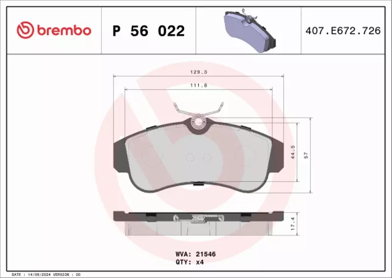 BREMBO TARCZE+KLOCKI P NISSAN PRIMERA P11 257MM 