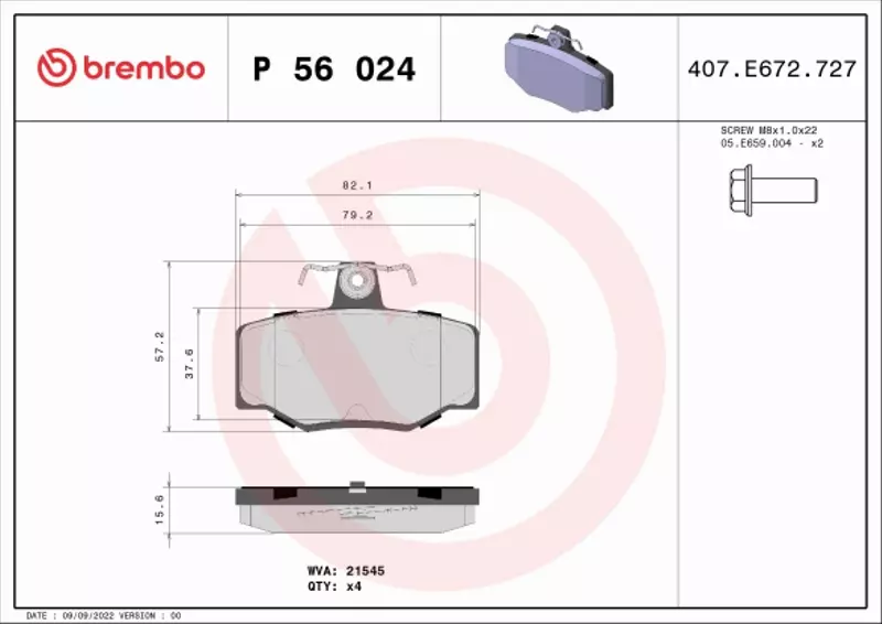 KLOCKI HAMULCOWE BREMBO 