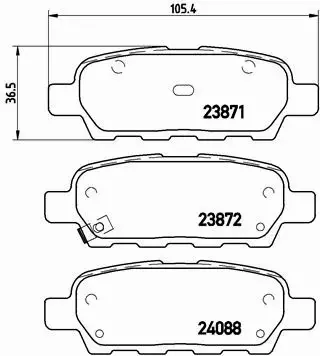 KLOCKI BREMBO  NISSAN X-Trail 2001-|}TYLNE 