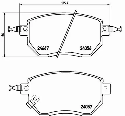 BREMBO KLOCKI HAMULCOWE PRZÓD P 56 051 