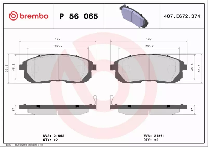 BREMBO TARCZE+KLOCKI PRZÓD NISSAN JUKE F15 320MM 