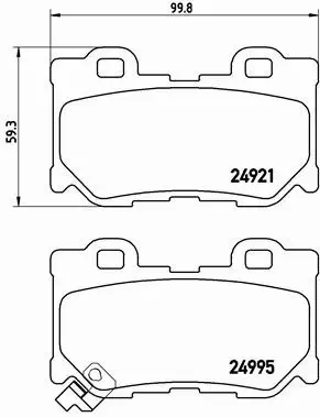 BREMBO KLOCKI HAMULCOWE TYŁ P 56 085 