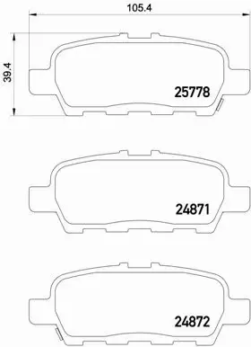 BREMBO TARCZE+KLOCKI TYŁ INFINITI QX50 308MM 