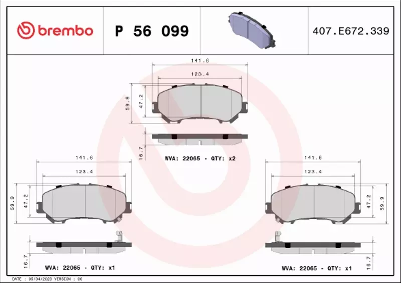 BREMBO TARCZE+KLOCKI P NISSAN QASHQAI J11 296MM 