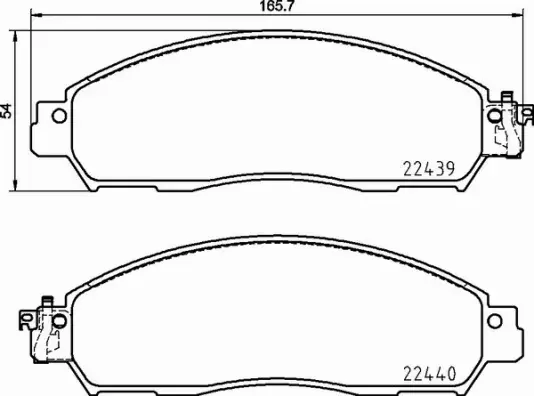 BREMBO Zestaw klocków hamulcowych, hamulce tarczowe P 56 120 