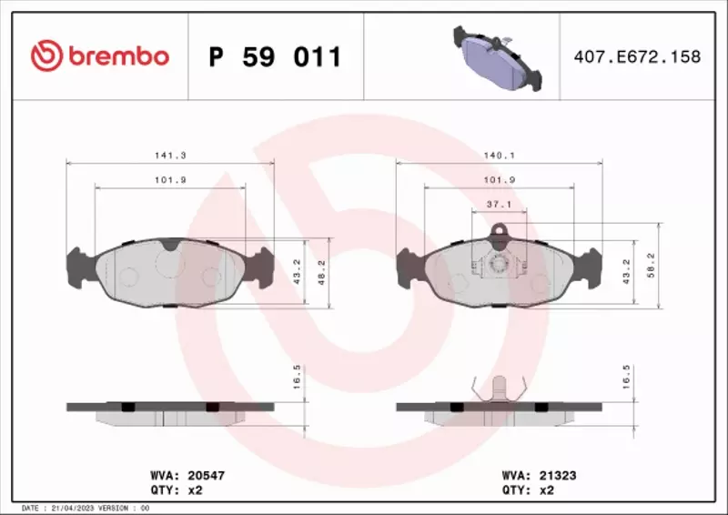 BREMBO TARCZE+KLOCKI PRZÓD OPEL ASTRA F 236MM 