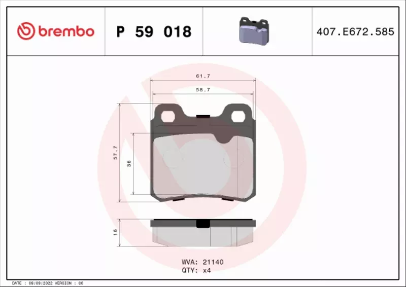 BREMBO TARCZE+KLOCKI TYŁ OPEL ASTRA F 260MM 