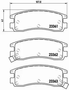 BREMBO KLOCKI HAMULCOWE TYŁ P 59 027 