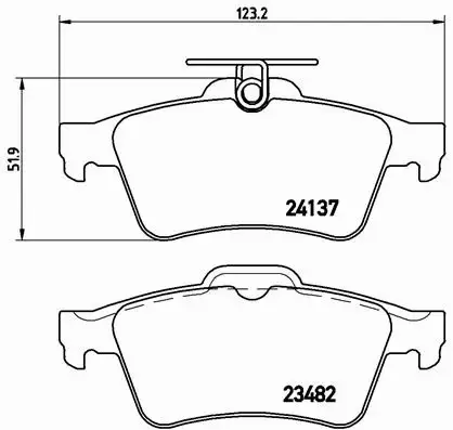 BREMBO TARCZE+KLOCKI TYŁ MAZDA 5 CR19 CW 280MM 