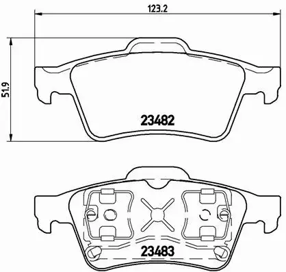 BREMBO KLOCKI TYL RENAULT LAGUNA II MEGANE II TYL 