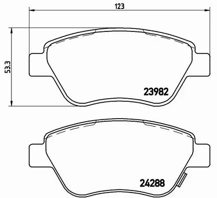 BREMBO KLOCKI HAM OPEL CORSA D 07.06-|} 1.0 1.4 1.3 