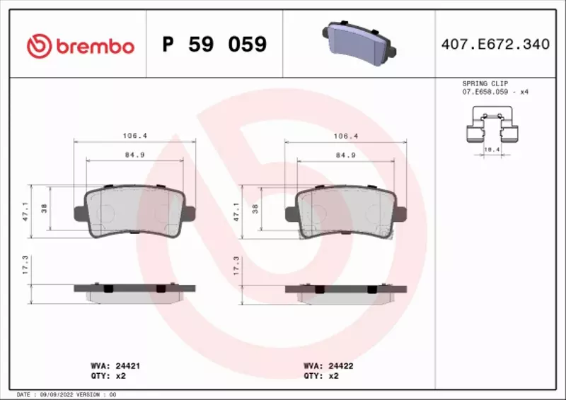 BREMBO TARCZE+KLOCKI TYŁ OPEL INSIGNIA A 315MM 