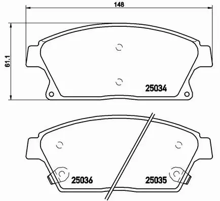 BREMBO KLOCKI HAMULCOWE PRZÓD CHEVROLET CRUZE 