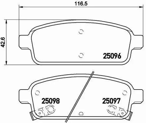 BREMBO TARCZE+KLOCKI TYŁ CHEVROLET CRUZE 268MM 