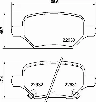 BREMBO TARCZE+KLOCKI TYŁ OPEL MOKKA A 268MM 