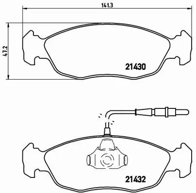 BREMBO KLOCKI HAM PEUGEOT 306 1.1 1.4 1.6 1.9D TD 