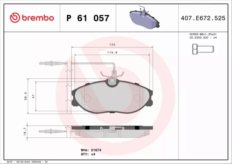  BREMBO TARCZE+KLOCKI PRZÓD PEUGEOT 406 283MM 