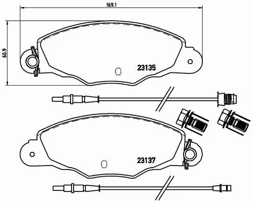 BREMBO KLOCKI HAMULCOWE PRZÓD P 61 061 