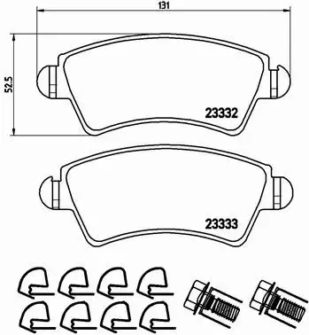 BREMBO KLOCKI HAMULCOWE PRZÓD CITROEN XSARA N0 N1 