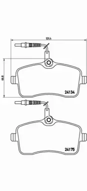 BREMBO KLOCKI HAMULCOWE PEUGEOT 407 04- 16V HDI SW 