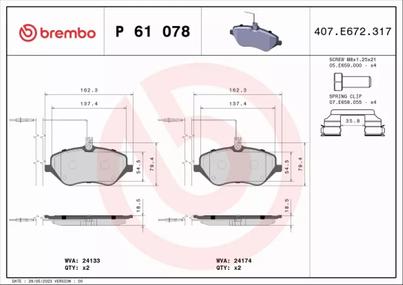  BREMBO TARCZE+KLOCKI PRZÓD PEUGEOT 607 330MM 