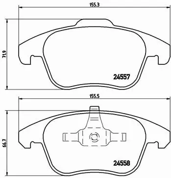 BREMBO KLOCKI HAMULCOWE PRZÓD CITROEN C4 PICASSO 